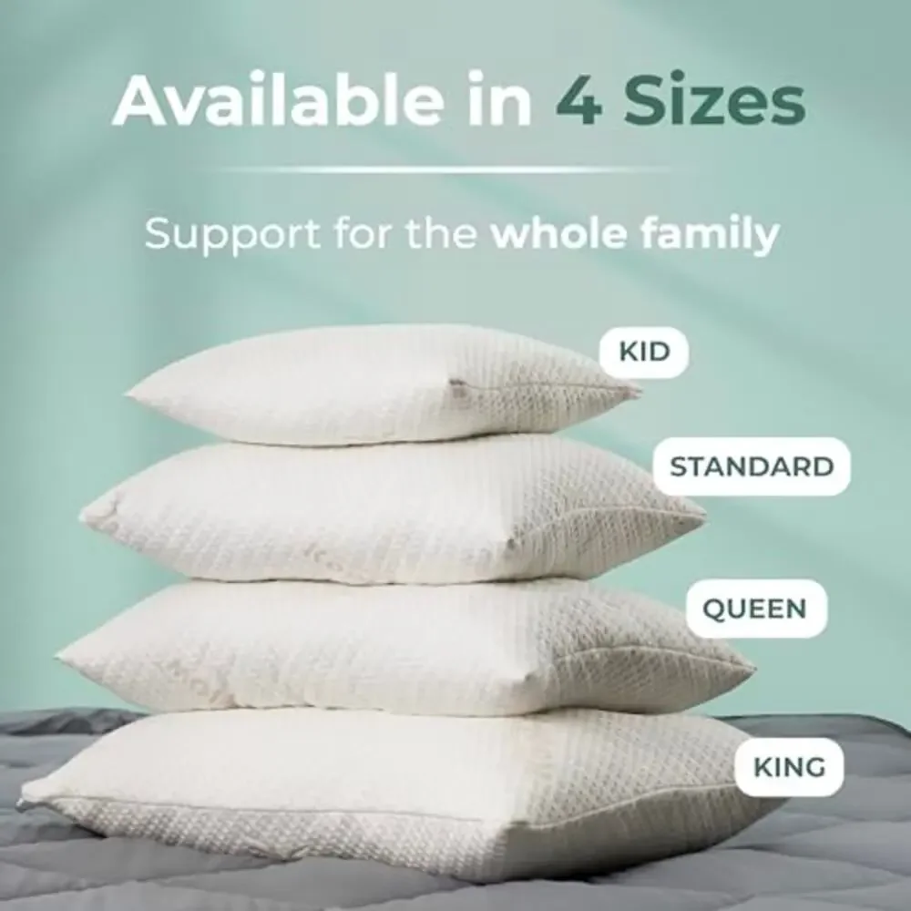NWT Snuggle-Pedic Memory Foam Pillow - Queen, Side/Stomach/Back Sleepers white